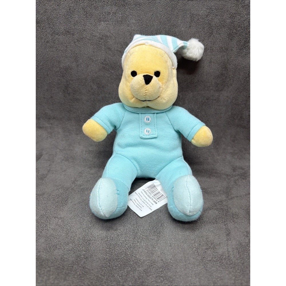 Disney Hoop Retail Store Sleeping Pooh In Pajamas Bean Bag Plush Toy